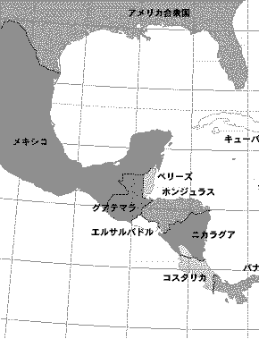西インド諸島の地図の左半分です。